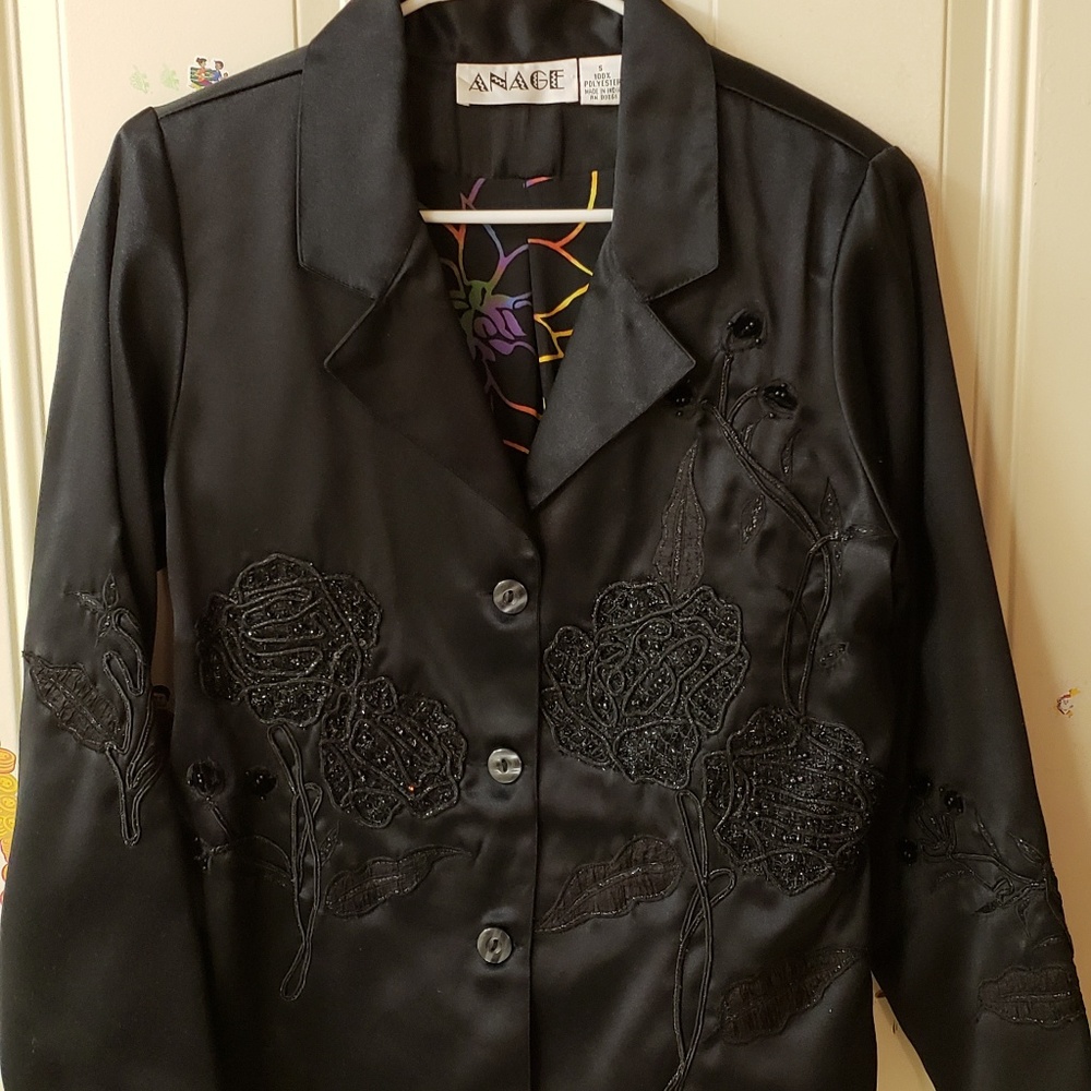 COAT/JACKET Sequins Embroidery Flowers